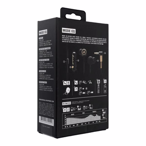 Juodos ir aukso spalvų laidinės į ausis įdedamos ausinės su 3,5 mm jungtimi Marshall EQ
