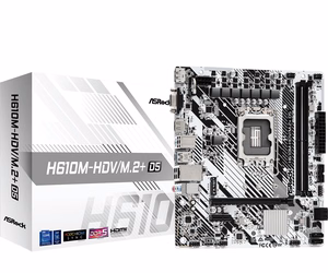 Asrock H610M-HDV/M.2+ D5 pagrindinė plokštė Intel H610 LGA 1700 micro ATX