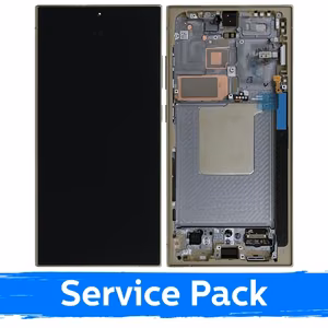LCD ekranas skirtas Samsung S928 S24 Ultra su rėmeliu / Titanium Yellow / (Service Pack)