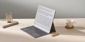 Onyx Boox Note Max / Tab X C magnetinis dėklas su klaviatūra, rudas