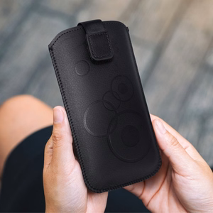 Slip-in phone case sleeve for Samsung A41 / S20 / A6 2018 / A20e/ Huawei P20/Y5 2019 Deko black