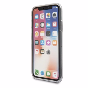 Guess Flower Desire Red Rose iPhone X Case - Transparent