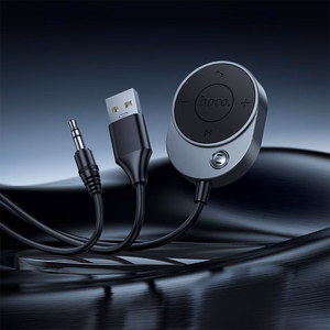 Bluetooth transmiteris Hoco (E150) (bluetooth v5.3, 3,5mm AUX) juodas