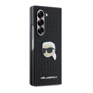 Чехол Karl Lagerfeld Saffiano Monogram Head Pin для Samsung Galaxy Z Fold 6 - чёрный