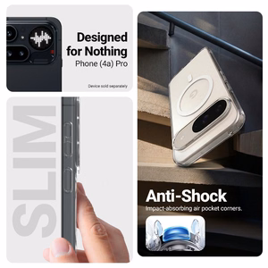 Crong Hybrid Clear Magnetic MagSafe dėklas, skirtas Nothing Phone 4a Pro, skaidrus