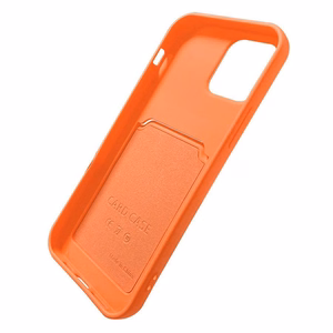 Card Case silikoninis dėklas piniginė su kortelių skyriumi Samsung Galaxy A73 rožinis