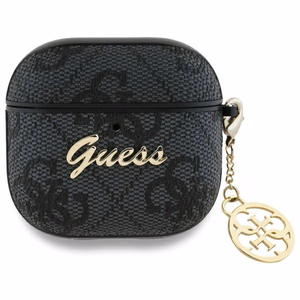 Guess GUA4G4GSMK AirPods 4 dėklas juodas 4G Charm kolekcija