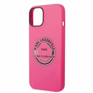 Karl Lagerfeld KLHCP14MSRSGRCF iPhone 14 Plus 6.7 "kietasis dėklas rožinis / rožinis silikoninis RSG