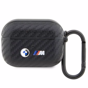 BMW BMAPWMPUCA2 AirPods Pro dėklas juoda/juoda Anglies Dvigubas Metalinis Logotipas