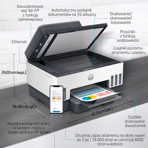 HP Smart Tank 750 daugiafunkcinis terminis rašalinis spausdintuvas A4 4800 x 1200 DPI 15 ppm Wi-Fi