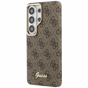 GUESS чехол 4G Script MagSafe для Samsung Galaxy S26 Ultra GUHMS26L5P4FWMSW коричневый