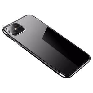 Clear Color Case Gel TPU elektroplokštės rėmo dangtelis Samsung Galaxy A22 4G juodas
