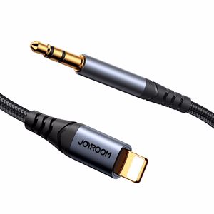 Audio adapteris Joyroom (SY-A06) lightning į 3,5mm(p) juodas 1.2m