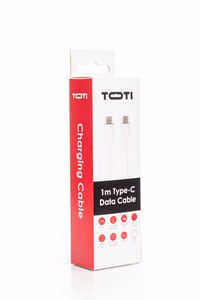 SEEK TOTI Type-C – Type-C, 1 м силиконовый кабель 3A, белый