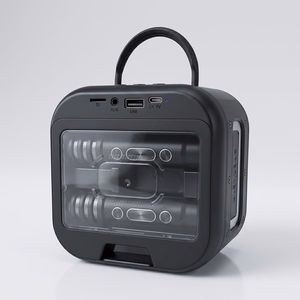 Blavec nešiojama Bluetooth garso kolonėlė WS-09 Karaoke Fun - 10W su 2 mikrofonais ir ekranu (WS09-2MB) juoda