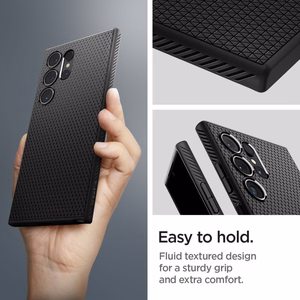 Spigen Liquid Air dėklas telefonui Samsung Galaxy S24 Ultra - matinė juoda
