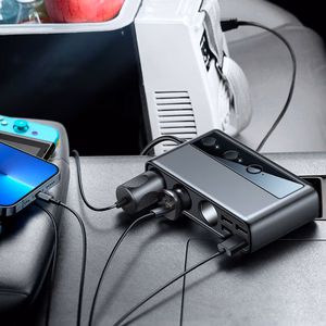 Įkroviklis automobilinis Joyroom (JR-CL06) 9in1 (5xUSB; 1xUSB-C; 154W) juodas