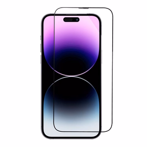 5D pilno klijavimo grūdintas stiklas iPhone 16 Pro Max / 17 Pro Max juodas + aplikatorius