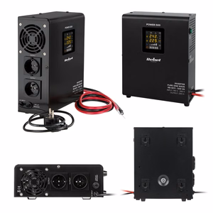 Rebel POWER-500 wall-mounted emergency power supply, pure sine wave inverter with charging, 12 V / 230 V, 500 VA / 300 W