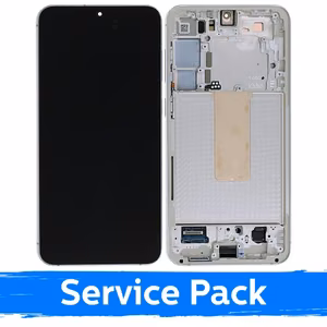LCD ekranas skirtas Samsung S916 S23 Plus su rėmeliu / Cream / (Service Pack)