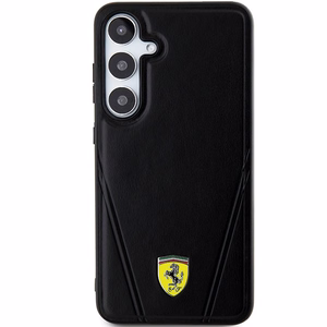 Ferrari Hot Stamp V Lines magnetinis dėklas telefonui Samsung Galaxy S24+ - juodas