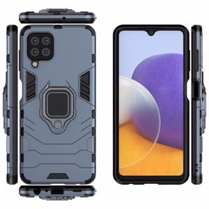 Wozinsky Žiedinis apsauginis dėklas su stovu mėlynas Samsung Galaxy A22 4G