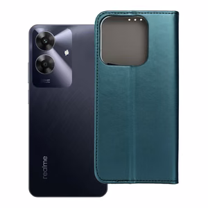 SMART MAGNETO knygos tipo dėklas telefonui REALME NOTE 60, tamsiai žalias