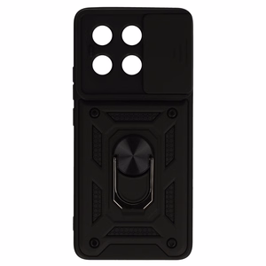 Dėklas telefonui Slide Camera Armor Case Xiaomi Poco X6 Pro 5G juodas