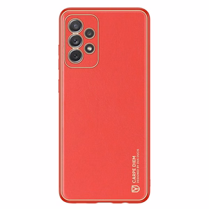 Dux Ducis Yolo elegant case made of soft TPU and PU leather for Samsung Galaxy A72 4G red