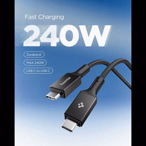 Spigen Essential EB24015CC Кабель USB-C USB-C 240W 150 см чёрный