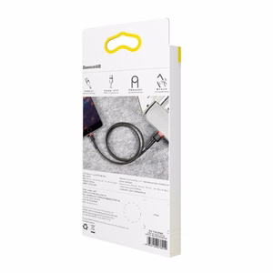 Baseus kabelis Cafule USB - Lightning 0,5m 2,4A raudonas-juodas