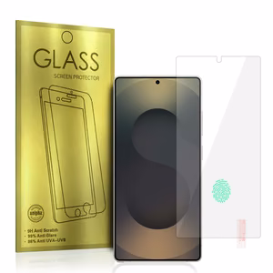 Закалённое стекло Gold для Samsung Galaxy S25 Ultra (с разблокировкой по отпечатку)