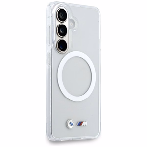 BMW IML Shockproof Metal Logo MagSafe Case for Samsung Galaxy S26 - Transparent