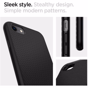 Spigen Liquid Air dėklas telefonui iPhone 7 / 8 / SE 2020 / SE 2022 - Juodas