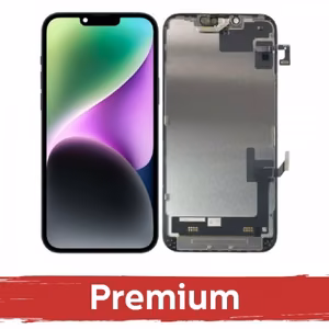 LCD ekranas skirtas iPhone 14 juodas (Hard OLED / Premium)
