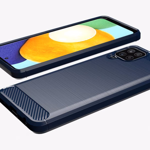Carbon Case гибкий TPU чехол для Samsung Galaxy A22 4G чёрный