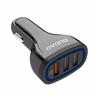 Automobilinis įkroviklis Dudao "R7S" baltas 18W (1xQC3.0 / 2xUSB)