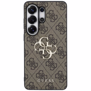 Guess dėklas 4G Big Metal Logo for Samsung Galaxy S26 Ultra rudas