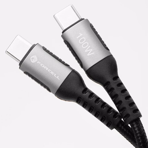 Кабель USB C to USB C Forcell F-Energy QC4.0 PD 5A 100W Cafule 1,2 m C260 чёрный
