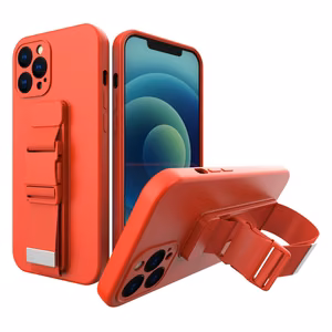 Rope чехол гелевый чехол с цепочкой-ремешком для сумки Xiaomi Redmi 9 красный