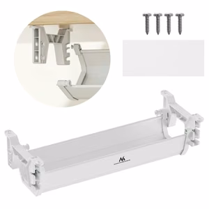 Maclean MC-106 W – under-desk cable organizer, up to 5 kg, white