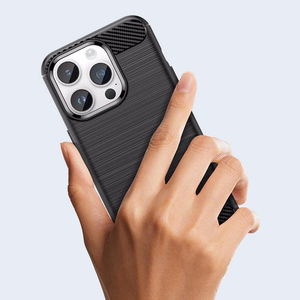 Karboninis dėklas iPhone 14 Pro Max - gelio nugaros dangtis, mėlynos spalvos