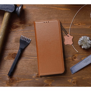 SMART PRO knygos tipo odinis dėklas telefonui XIAOMI Redmi 14C rudas