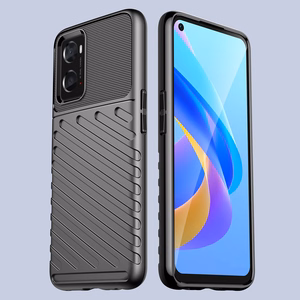 Griaustinio dėklas lankstus šarvuotas dangtelis Oppo A76 / Oppo A36 / Realme 9i juodas