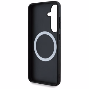 BMW odinis trispalvės juostos MagSafe dėklas Samsung Galaxy S25+ - juodas