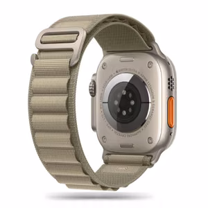 Tech-Protect Nylon Pro ремешок для Apple Watch 4 / 5 / 6 / 7 / 8 / 9 / SE / Ultra 1 / 2 (42/44/45/49 mm) - титаново-оливковый