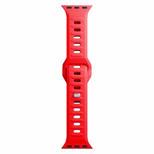 42/44/45/46/49 mm Red (big) - 3mk Silicone Watch Strap for Apple