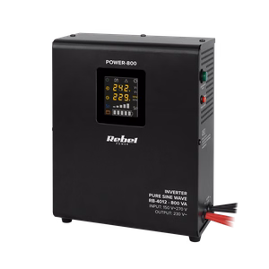 Rebel POWER-800 wall-mounted emergency power supply, pure sine wave inverter with charging, 12 V / 230 V, 800 VA / 500 W