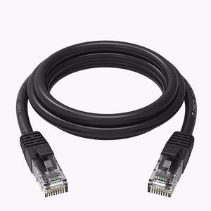 Orico PUG-C6 CAT6 1000Mbps RJ45 Ethernet tinklo kabelis LAN apvalus 40m - juoda
