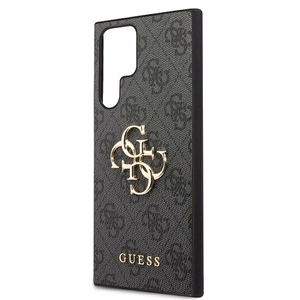 Guess GUHCS22L4GMGGR S908 S22 Ultra серый/серый жёсткий чехол 4G Big Metal Logo